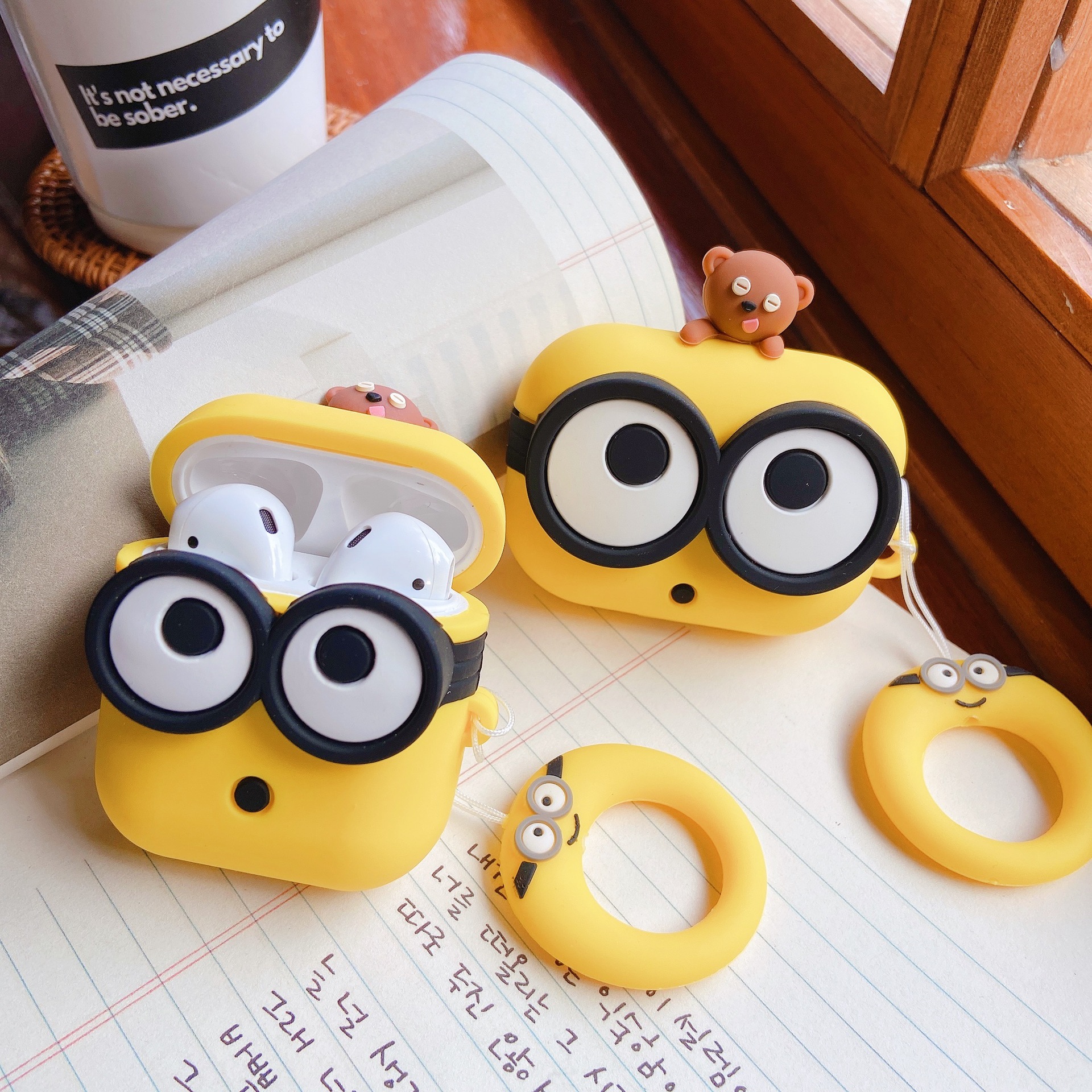 Case Silicon dành cho Airpods 1,2/ Airpods Pro/ Airpods 3 Hình Mimion_ Hàng Chính Hãng