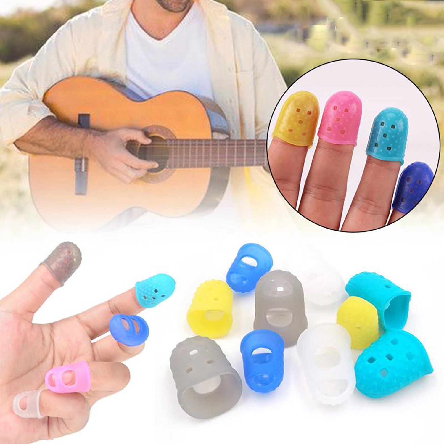 Dụng cụ bảo vệ đầu ngón tay trái khi chơi đàn Guitar - Giúp giảm đau đầu ngón tay