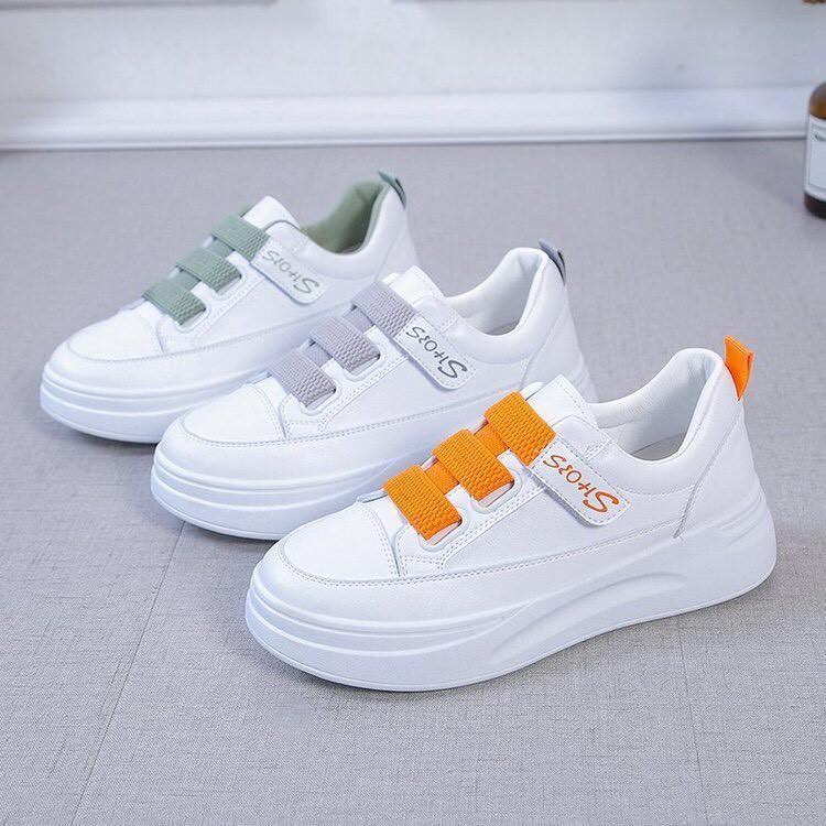 Giày Thể Thao Nữ- Giày Nữ Sneakers SH03S, Tăng chiều cao, Độn Đế, 3 Màu Xanh, Vàng và Xám, Êm Chân, Đẹp, Giá Rẻ