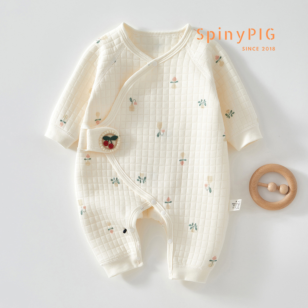 Bộ body cho bé sơ sinh 0-1 tuổi trần bông dài tay cotton nhiều họa tiết cực xinh cho bé trai bé gái mùa đông