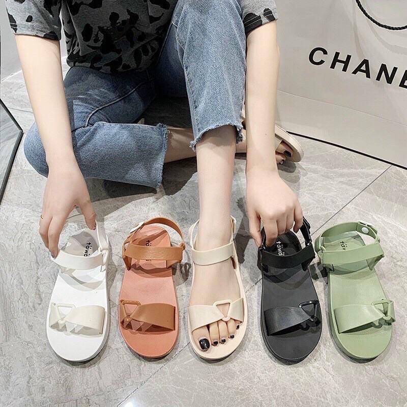 SanDal Nhưa Quai Hậu Màu Sắc