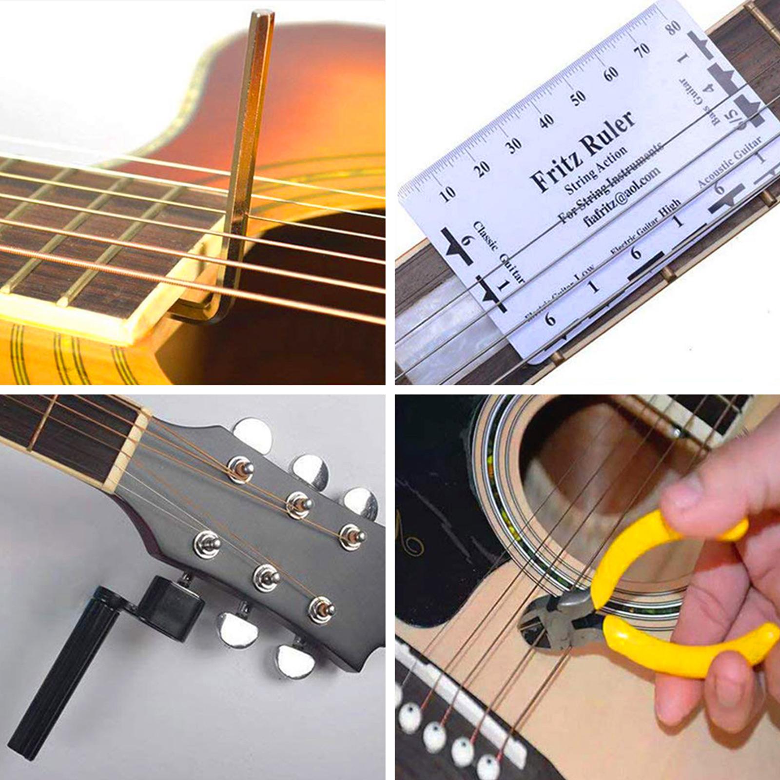 Bộ 23 dụng cụ sửa chữa đàn guitar với dây thước dây đàn guitar cờ lê