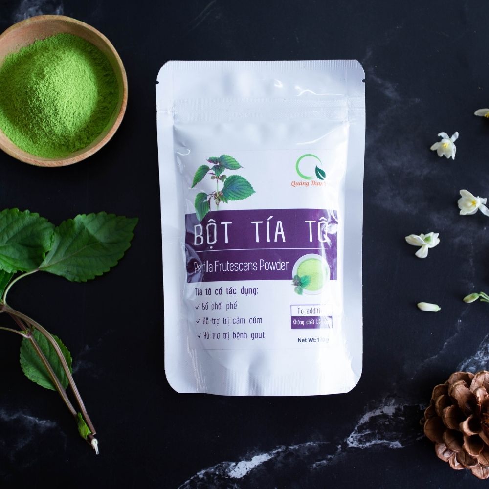 Bột Tía Tô Quảng Thanh gói 100g bổ phổi phế - Hỗ trợ bệnh gout, cảm cúm