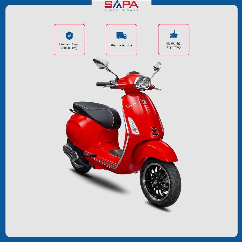 Xe Tay Ga Vespa Sprint 125 Màu Đỏ Đào Rosso Scarlatto