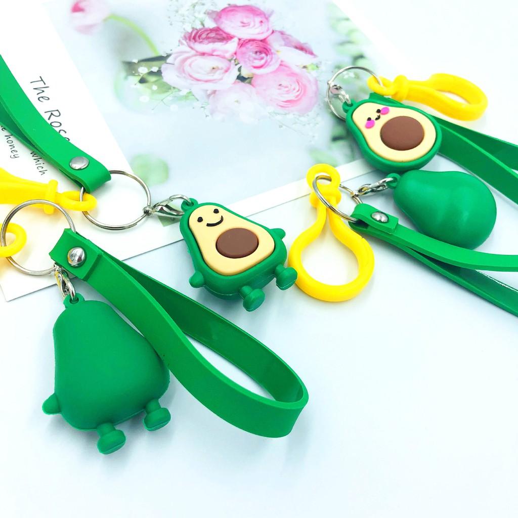 Móc khóa hình bơ dễ thương, móc khóa bơ-Móc khóa bơ mẫu 2-Móc khóa keychain dẻo quả bơ Tom House