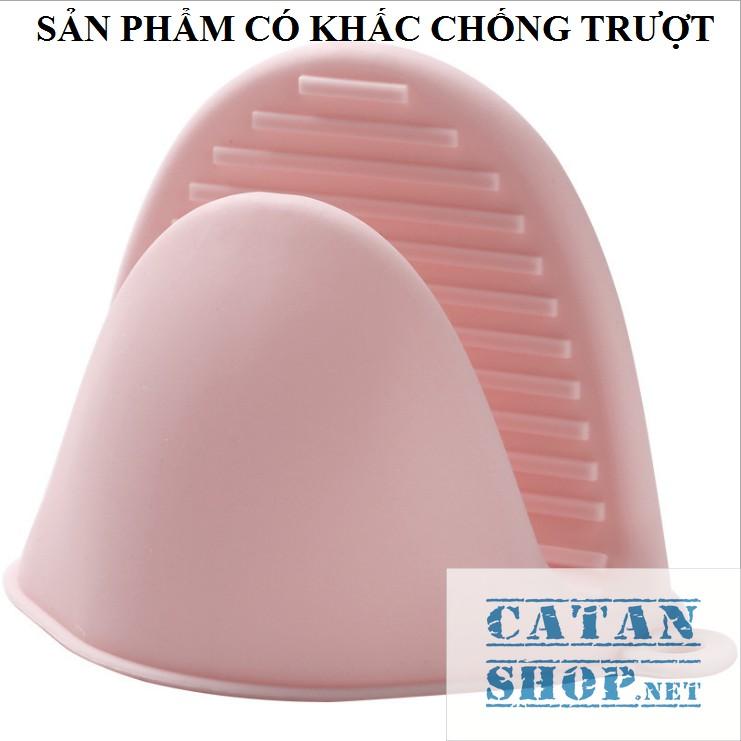 Bộ 2 Miếng kẹp nhấc nồi silicon tiện dụng hình mỏ vịt, chịu nhiệt cao, có móc treo, Đôi bao tay silicone cách nhiệt