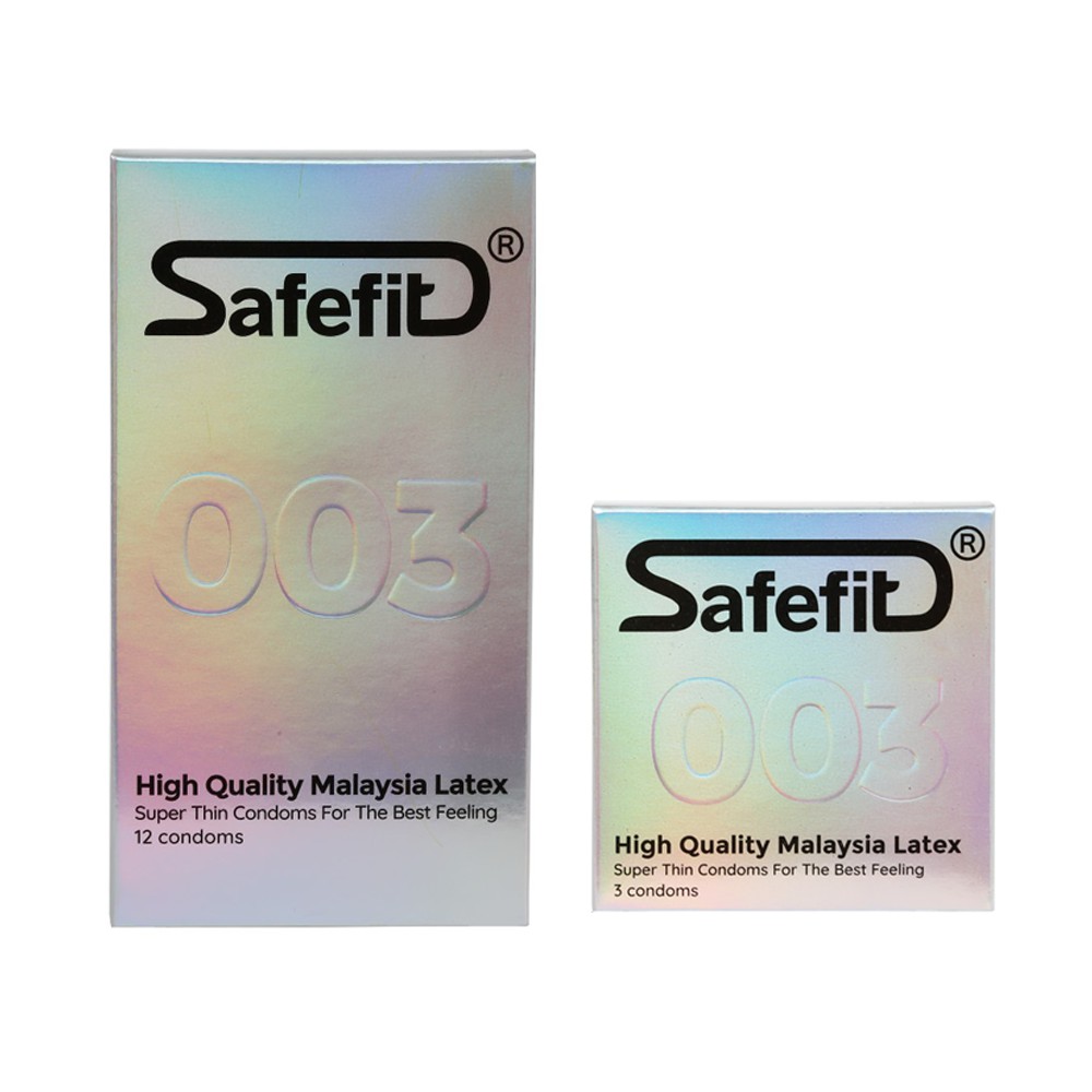 Bao cao su SafeFit 003 Siêu mỏng Hộp 3 cái