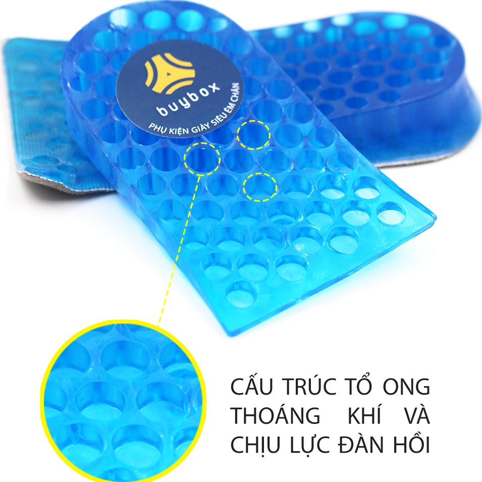 Bộ 4 miếng lót độn đế silicone tổ ong tăng 3.5cm chiều cao - buybox - BBPK43