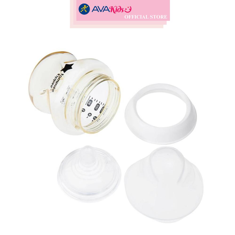 Bình sữa nhựa PPSU Tommee Tippee Natural Start 423936 cổ rộng 150 ml (0 - 3 tháng)