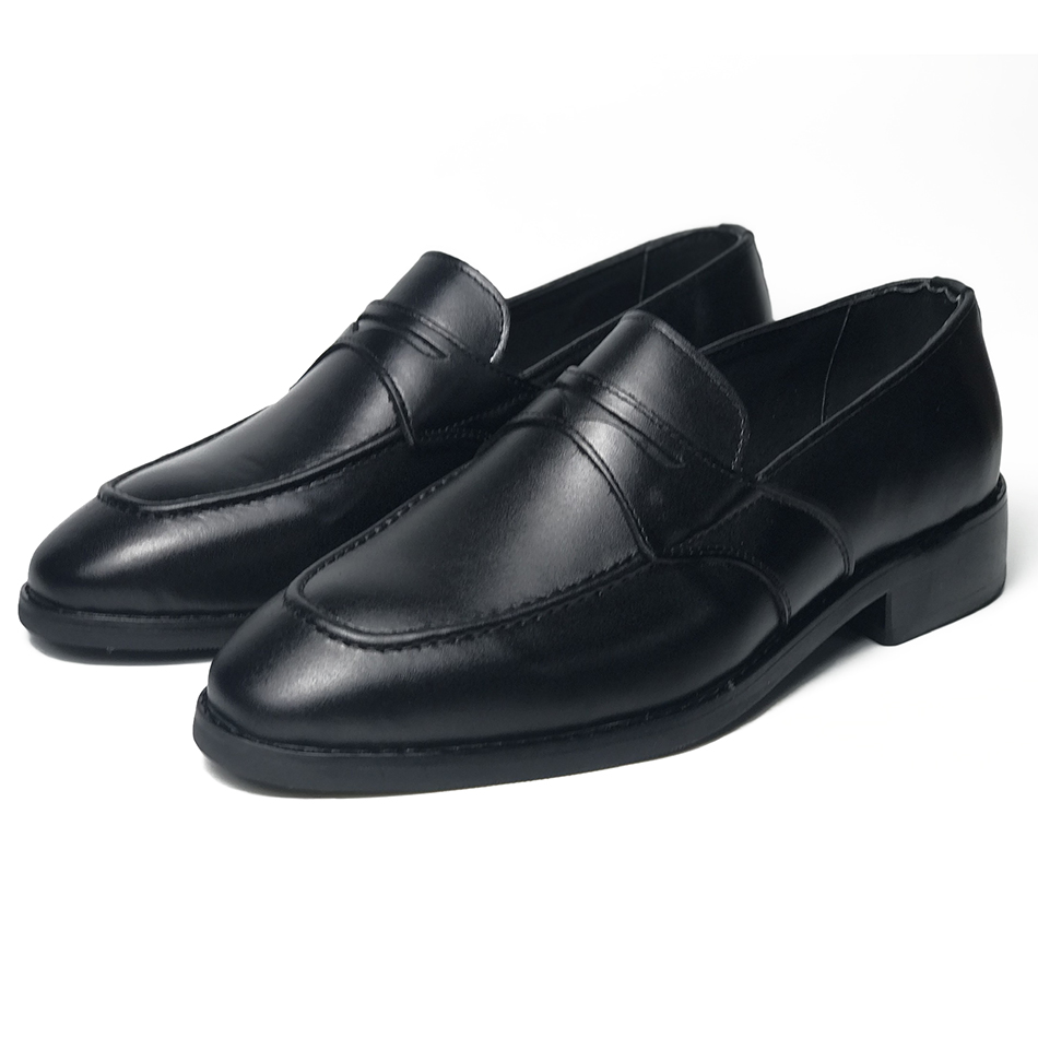 Giày Tây Công Sở Full Strap Penny Loafer MAD Black da bò cao cấp phong cách lịch lãm giá rẻ nhất hà nội