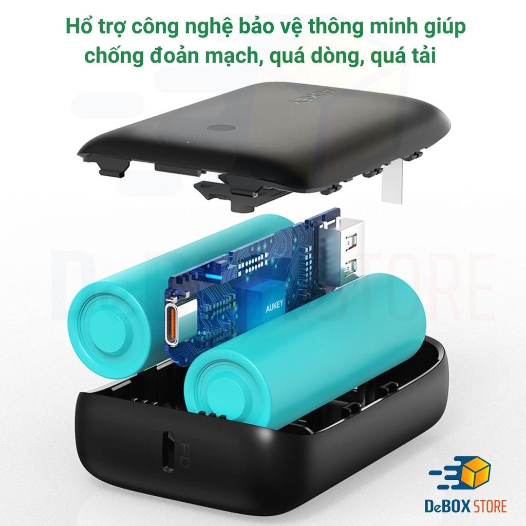 Pin Sạc Dự Phòng AUKEY Basix Mini PB-N83S 10000mAh Sạc Nhanh Power Delivery 20W và Quick Charge 3.0 18W - Hàng Chính Hãng