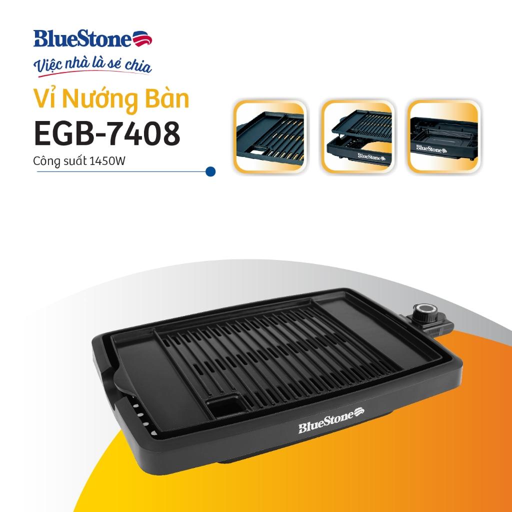 Bếp Nướng Điện BlueStone EGB-7408, 1450w - Mặt bếp Ceramic chống dính, Hàng Chính Hãng