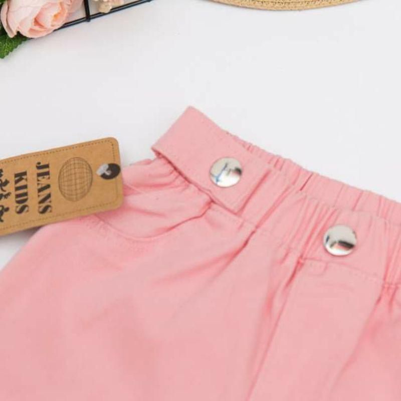 (Sz 6-18kg) Quần  Sooc Jean Mềm mát, co giãn,  Phong Cách Cho Bé Gái