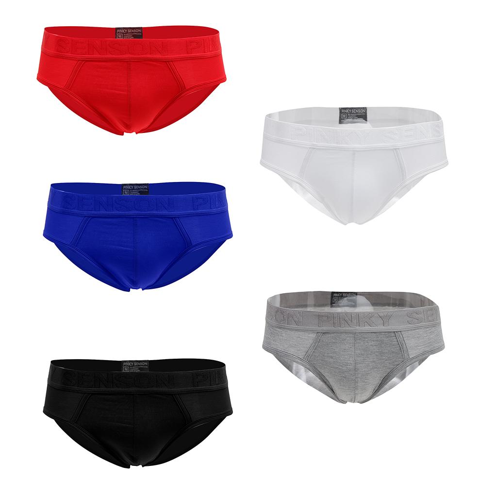 Men's Underwear Low Waist Soft Boxer Briefs Triangle Bulge Pouch Underpants