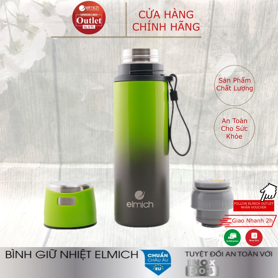 Bình Giữ Nhiệt Inox 304 Nóng 8h Lạnh 12h ELMICH El8007 480ml