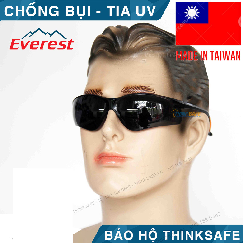 Kính bảo hộ Everest Ev202 Kính chống bụi, chống đọng sương, chống tia UV, bảo vệ mắt khi đi xe máy - EV202 Smoke Anti Fog