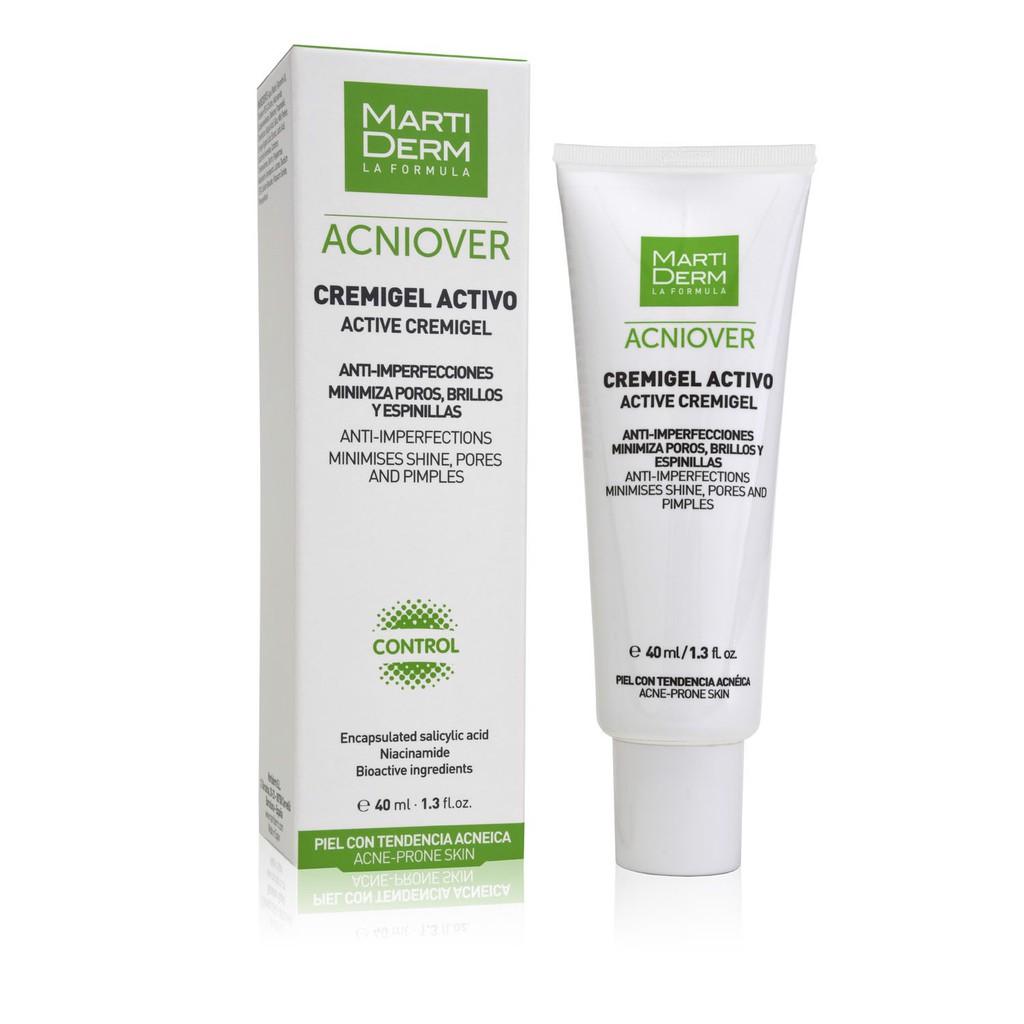 HÀNG NHẬP KHẨU - Kem Dưỡng Martiderm Acniover Cremigel Active Giảm Mụn, Điều Tiết Bã Nhờn, Se Khít Lỗ Chân Lông 40ml