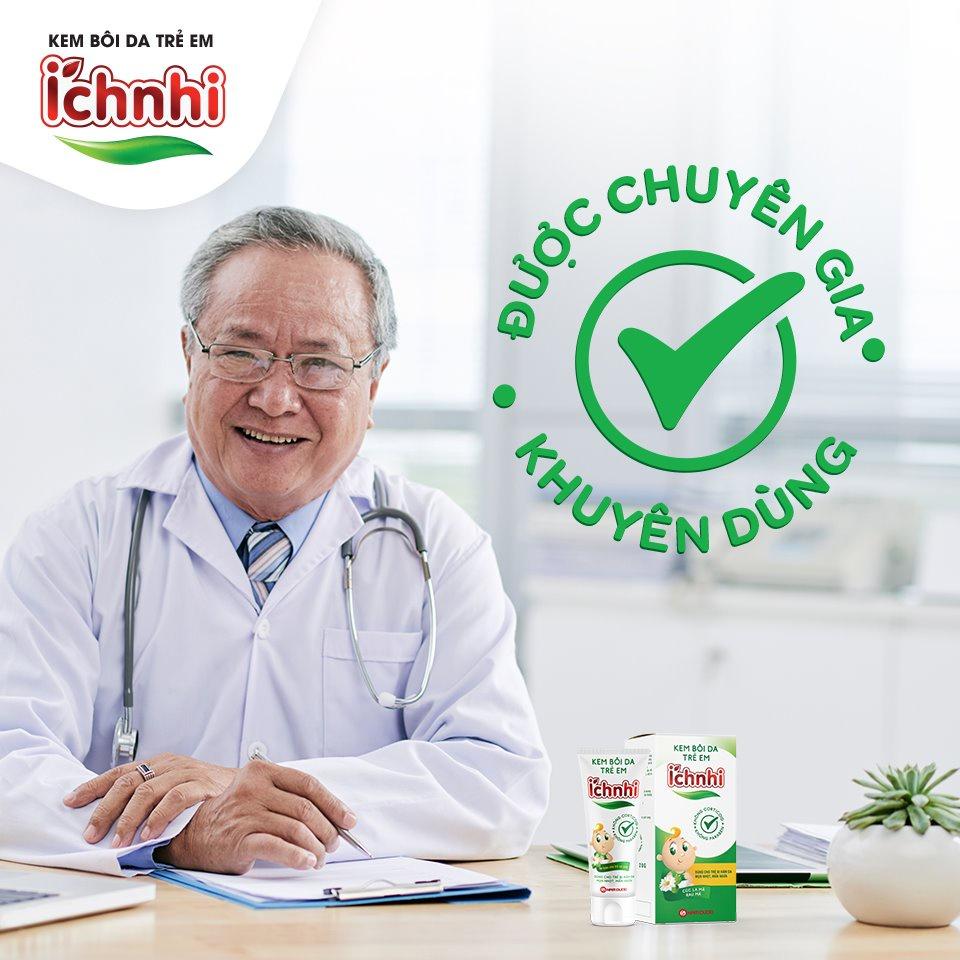 Kem bôi da trẻ em Ích Nhi 20g giúp giảm mẩn ngứa, sưng đỏ, dùng cho trẻ từ sơ sinh bị hăm tã, mụn nhọt, rôm sẩy