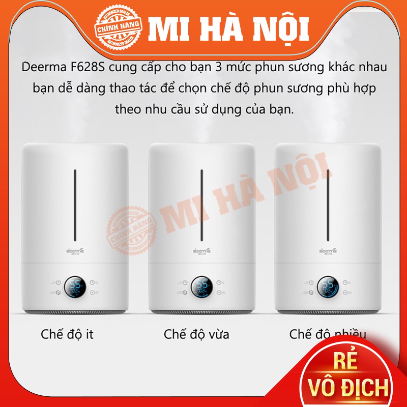 Máy tạo độ ẩm Xiaomi Deerma F628s 5L UV, dùng được tinh dầu - Hàng chính hãng