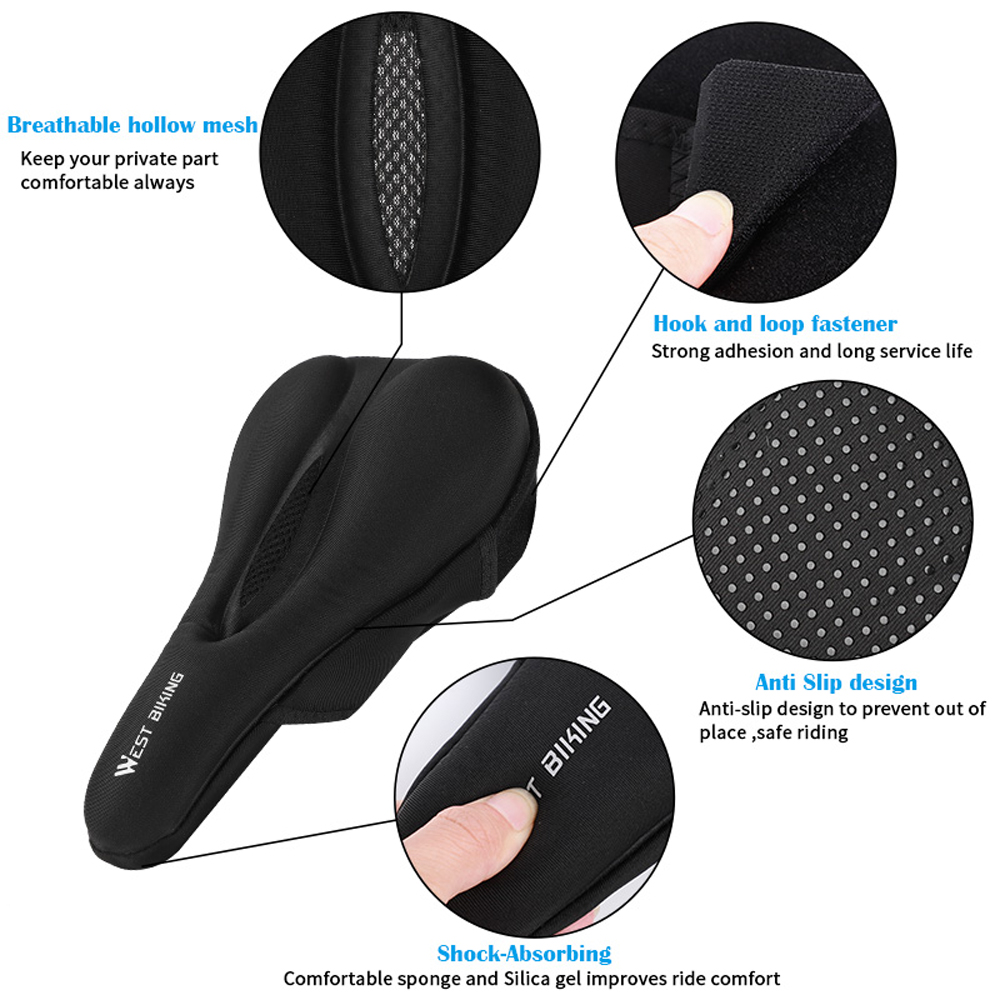 Đệm Yên Xe Đạp MTB Silicon Bọt Biển Thoáng Khí