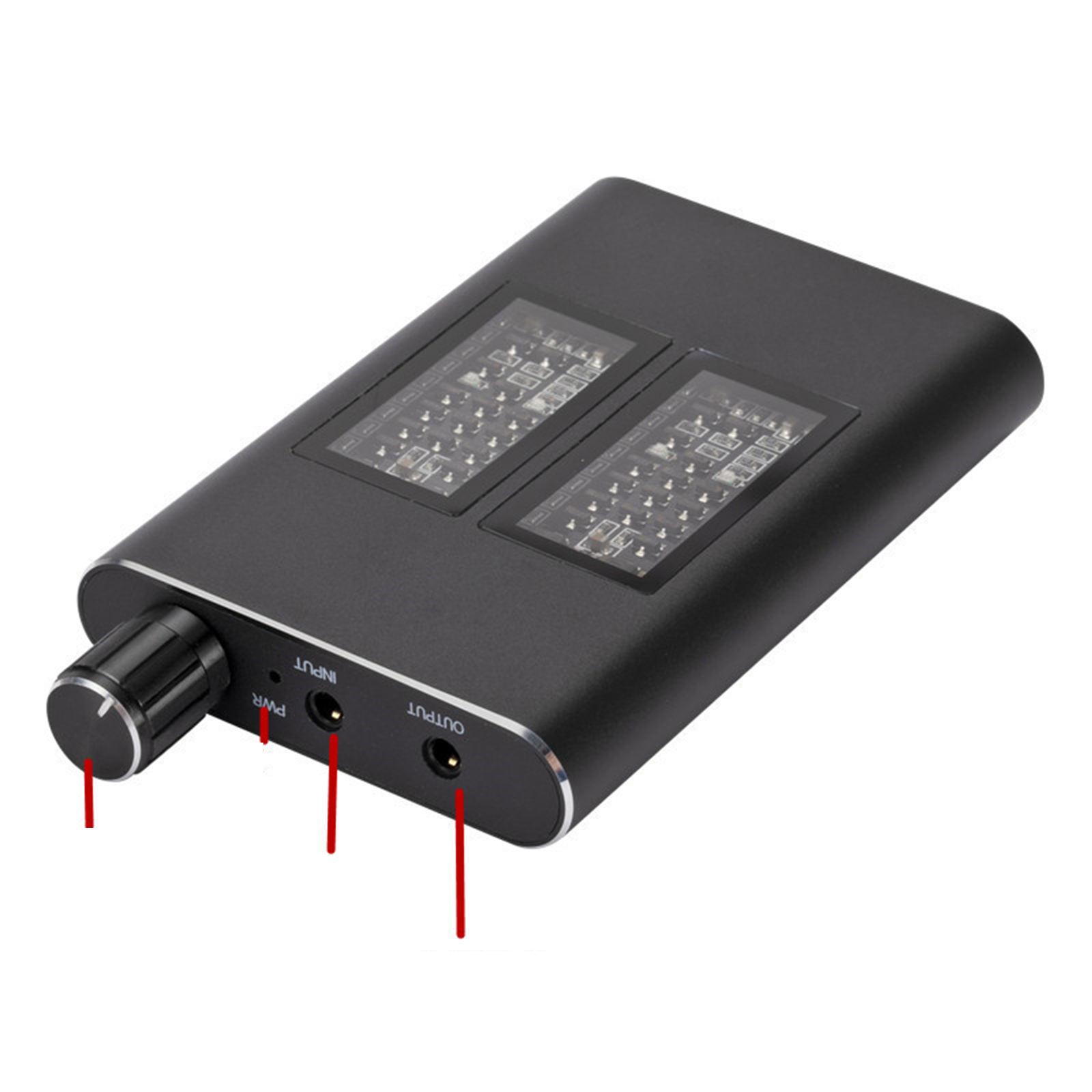 Headphone Amplifier 3.5mm HiFi Earphone Amplifier Black 16-150Ω Impedance