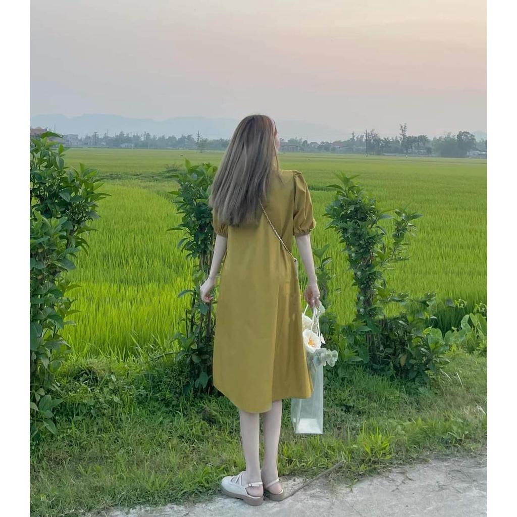 Váy Bầu Đầm Bầu Babydoll Mùa Hè Ngắn Tay Công Sở Đi Chơi Đi Tiệc