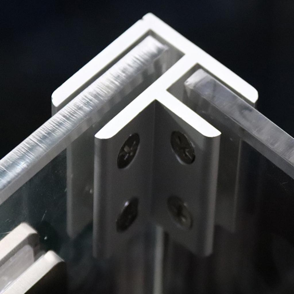 2PCS Glass Clamp Adjustable Glass Bracket for Balustrade Staircase Handrail