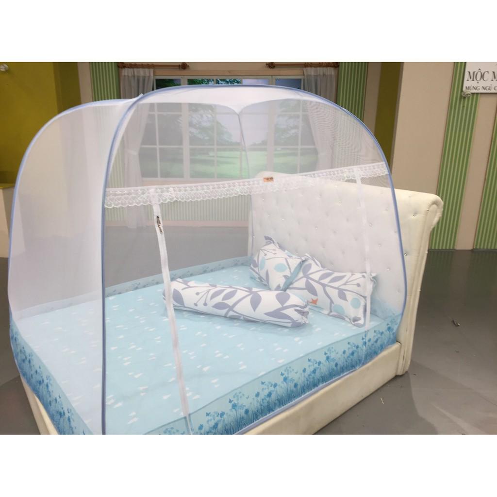 Màn mùng chụp tự bung đỉnh rộng Khương May Size x 2m