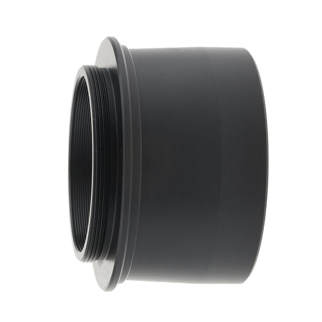 2" 50.8mm to M42*0.75 T2 Mount Adapter for Telescope Eyepiece Lens Black