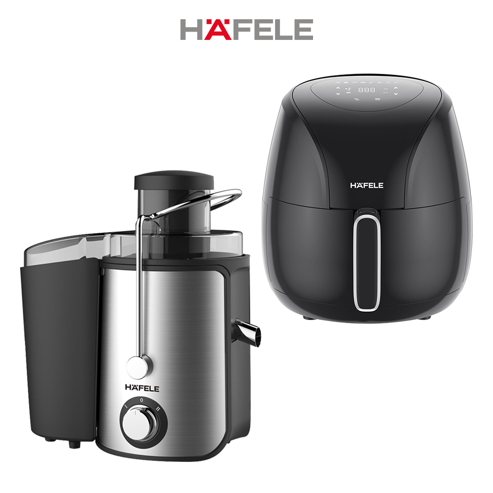 Combo Nồi chiên không dầu Hafele HS-AF601B 6.4L (535.43.714) và Máy Ép Trái Cây HAFELE GS-353 - 535.43.086 - 400W (Hàng chính hãng)