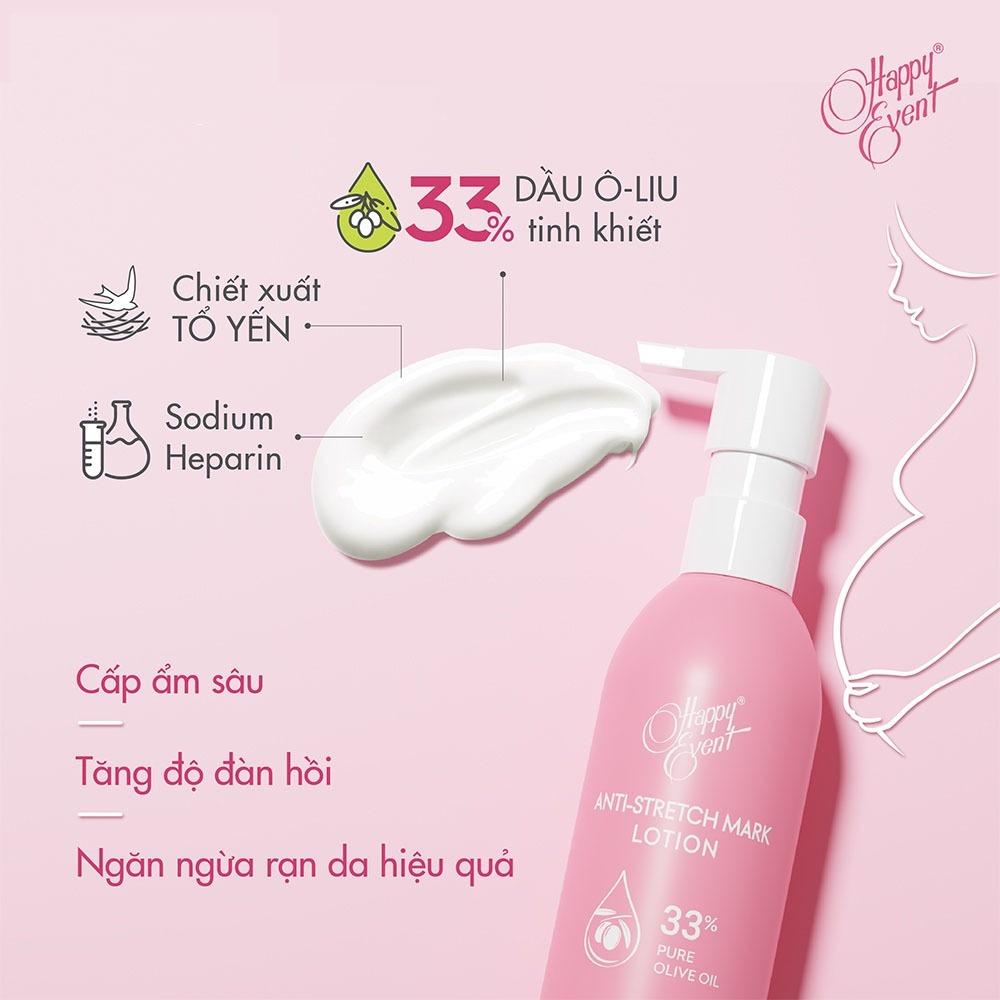 Sữa Dưỡng Ẩm Ngừa Rạn Da Happy Event 125g