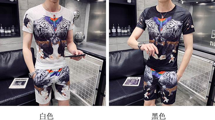 Áo thun Nam họa tiết con cọp và phượng hoàng độc đáo, chất liệu vải thun lạnh cao cấp dễ phối đồ hợp xu hướng thời trang