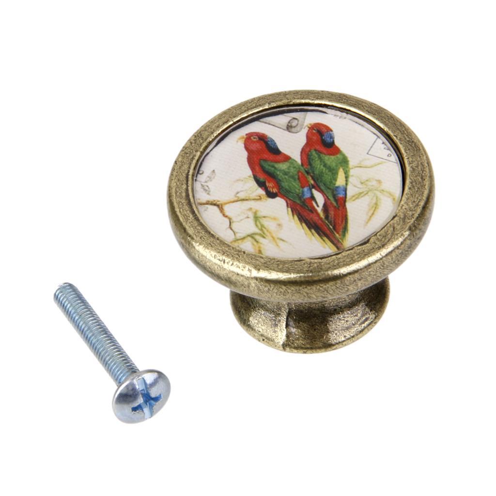 2x Vintage Round Cabinet Door Cupboard Drawer Dresser Pulls Handle Knobs #1