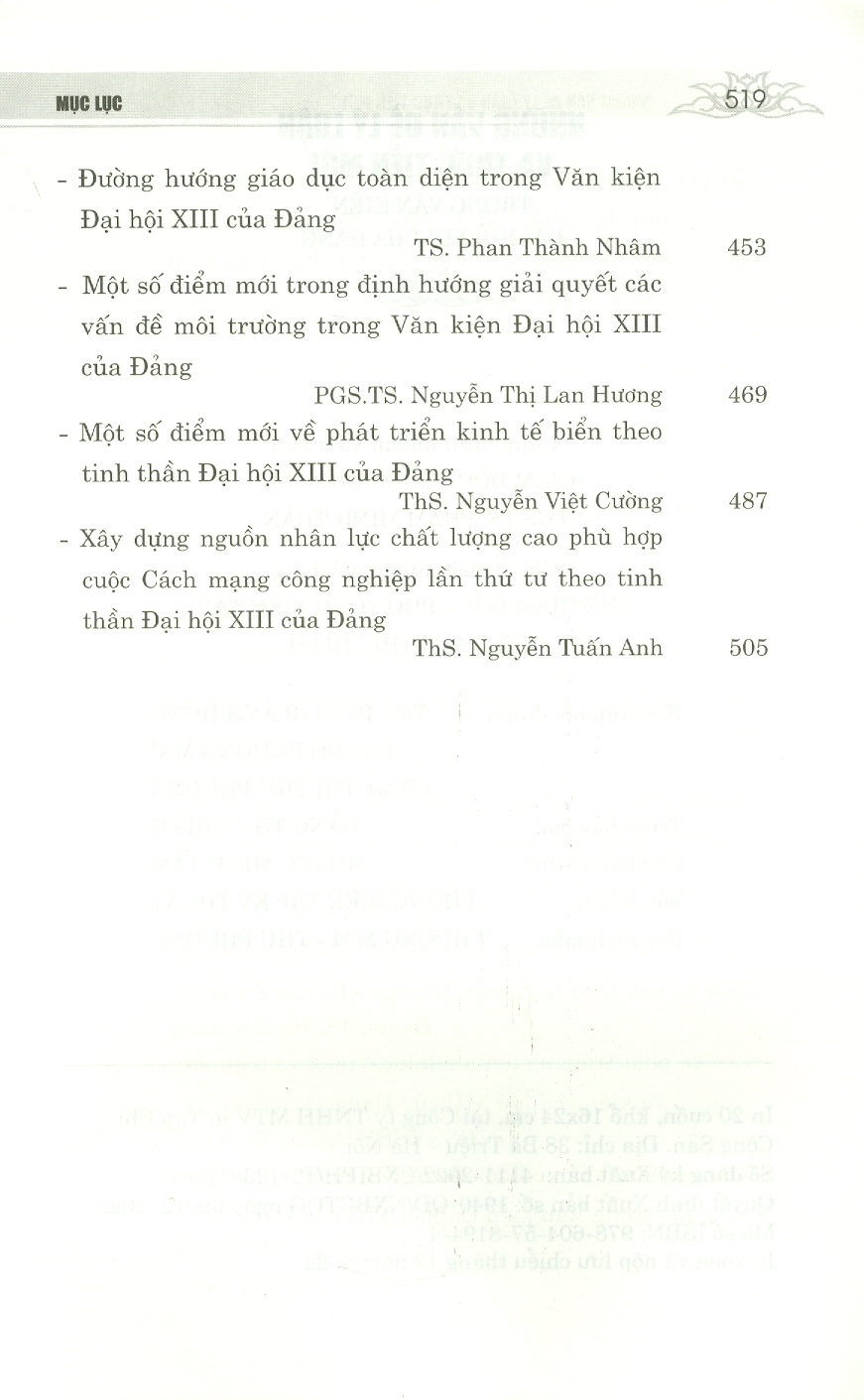 Những Vấn Đề Lí Luận Và Thực Tiễn Mới Trong Văn Kiện Đại Hội Đảng XIII Của Đảng