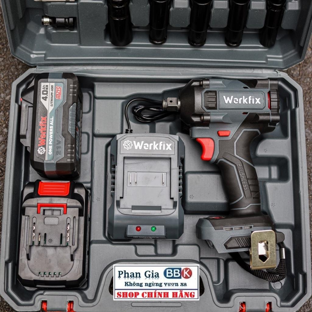 Máy siết bulong WORKFIX( WF-IW450N )đầu 2 trong 1 Lực siết 450Nm bảo hành chính hãƞg 12 tháng