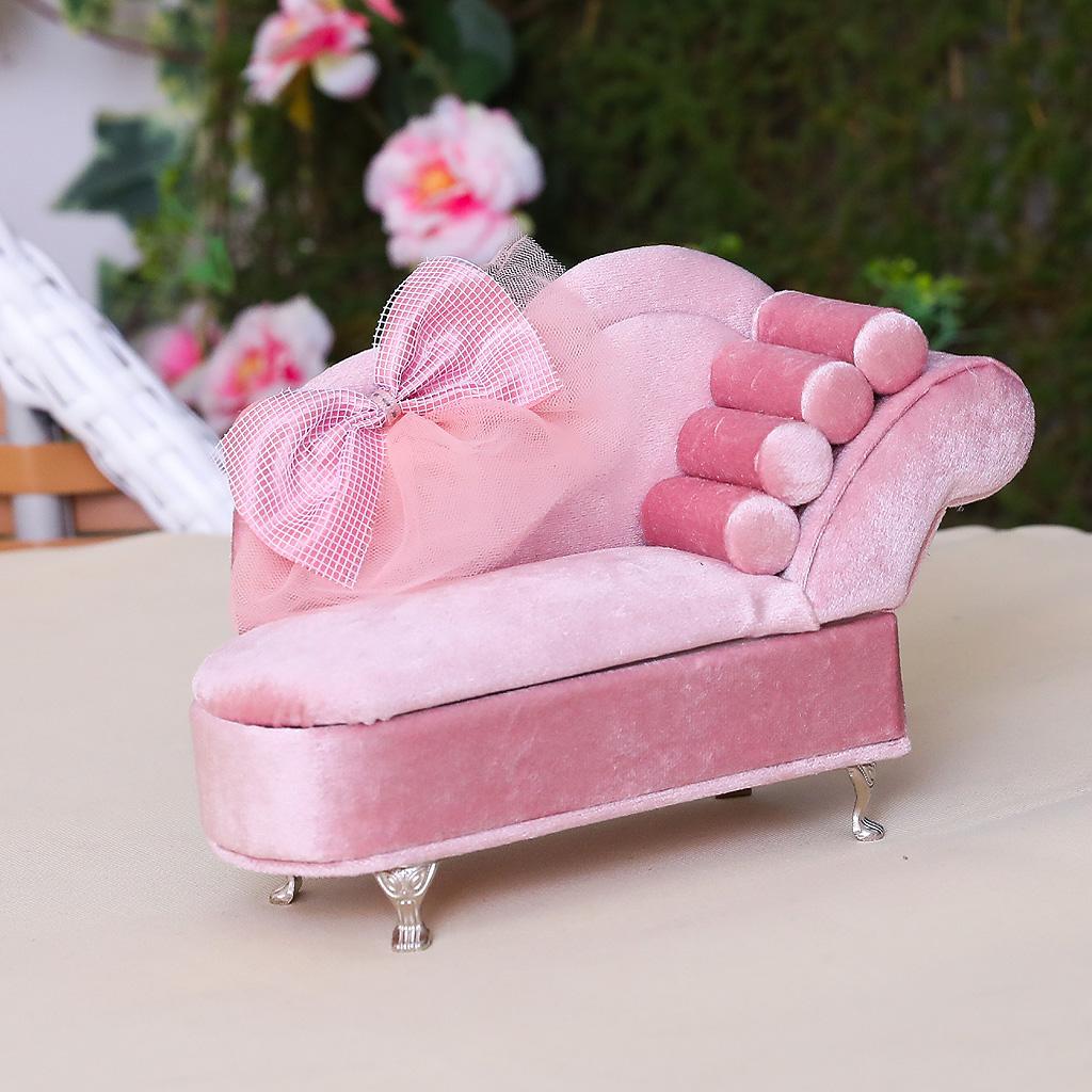 Velvet Couch Jewelry Box Organizer Storage Case for Rings Earrings Necklace