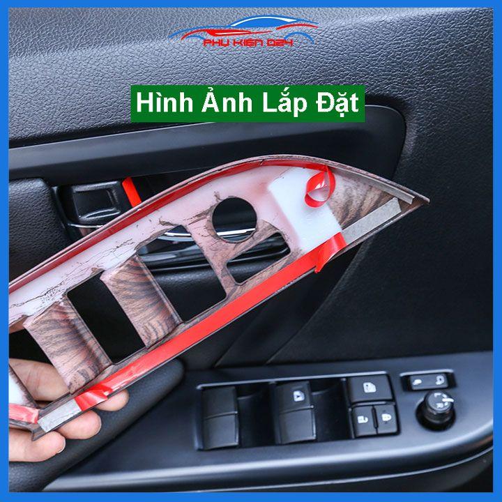 Ốp nội thất Fortuner 2017-2018-2019-2020-2021-2022 vân Titan bảo vệ chống trầy xước và làm đẹp xe