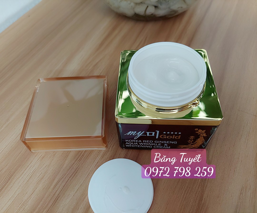 Kem Dưỡng Da Trắng Hồng Mờ nếp nhăn Nhân Sâm My Gold 50ml Hàn Quốc