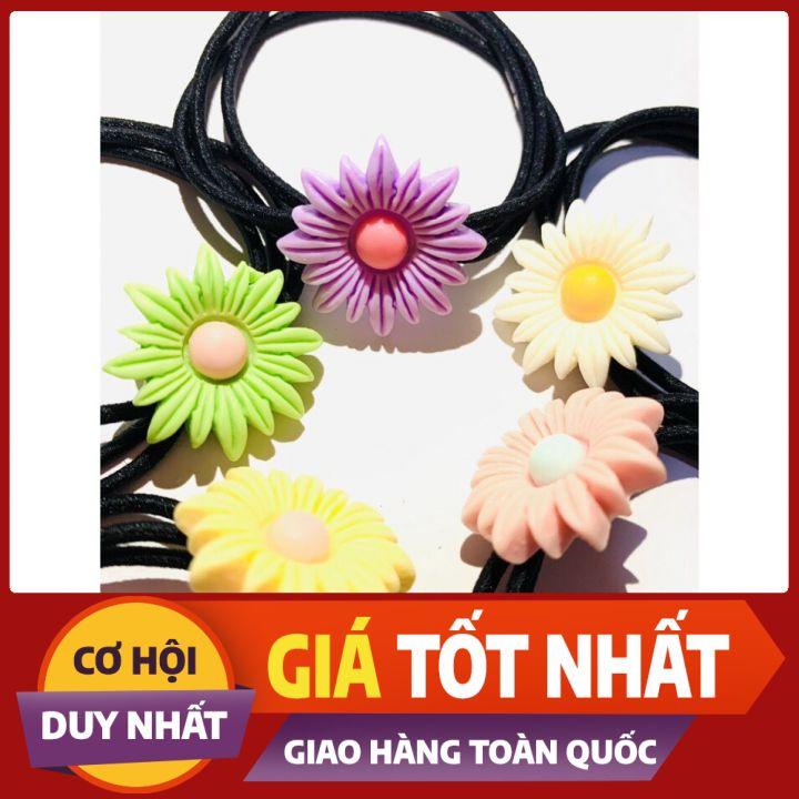 LOẠI 1 - DÂY BUỘC TÓC HOA CÚC XINH XẮN NHIỀU MÀU - NUNAM SHOP