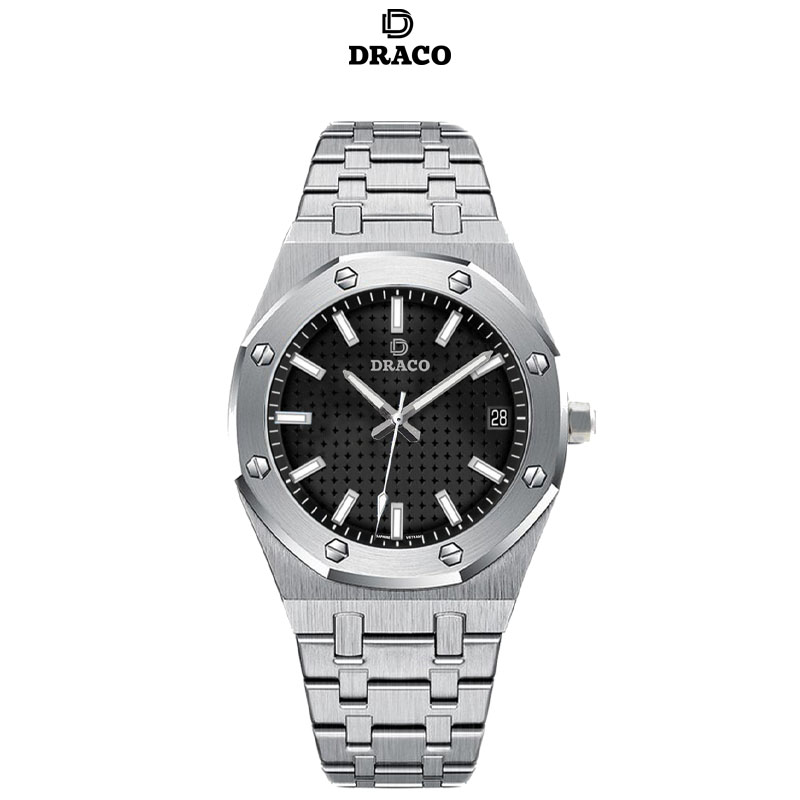 Đồng Hồ Nam Sang Trọng DRACO D22-DR04 “Revolution Watch” Bạc Đen