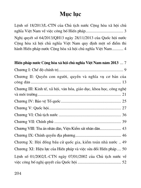 Sách - Hiến Pháp Nước Cộng Hòa Xã Hội Chủ nghĩa Việt Nam(Các bản Hiến Pháp năm 2013 - 1992 - 1980 -1959 -1946) - ndbooks