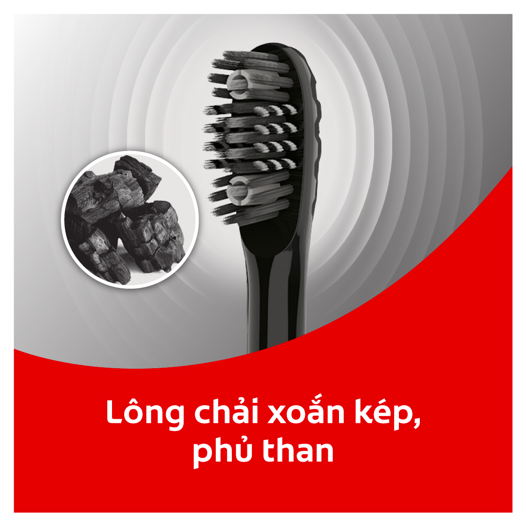 [ 1 Thùng ] 12 Bàn chải điện Colgate Sonic 360 Charcoal với lông chải phủ than kháng khuẩn