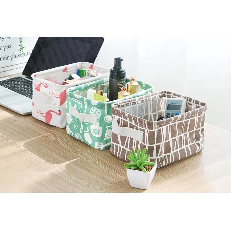 Giỏ Vải Vuông Đựng Đồ Cá Nhân Để Bàn H314
