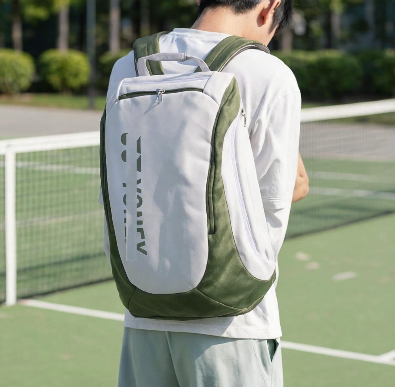 Balo cầu lông, tennis mẫu MEX92012 chống thấm nước Full da PU túi pickleball nhiều màu Có nệm lưng, dung tích lớn 50*35*20cm