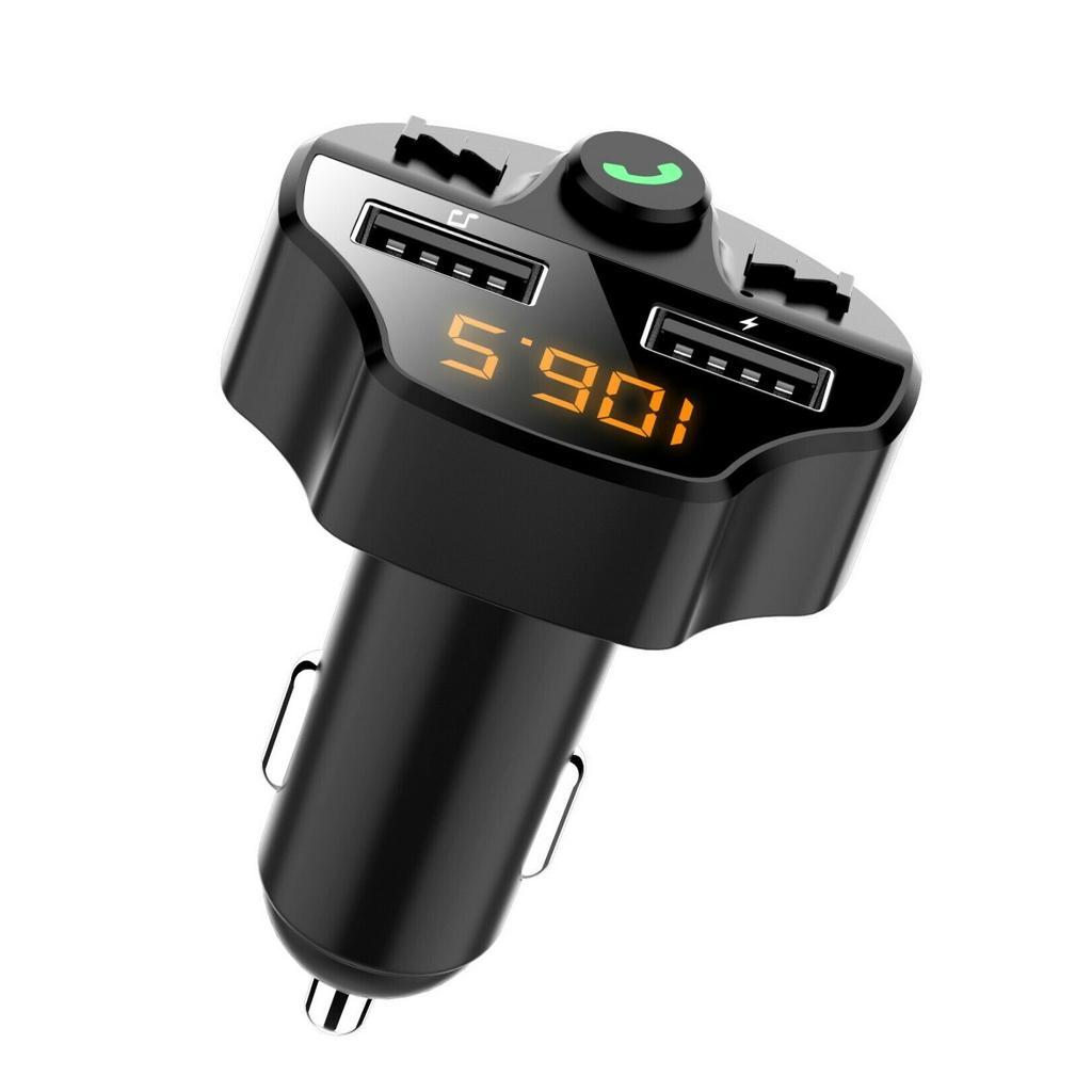 Car Charger 2 Ports USB Charger FM Bluetooth Wireless AUX MP3 Player Kit