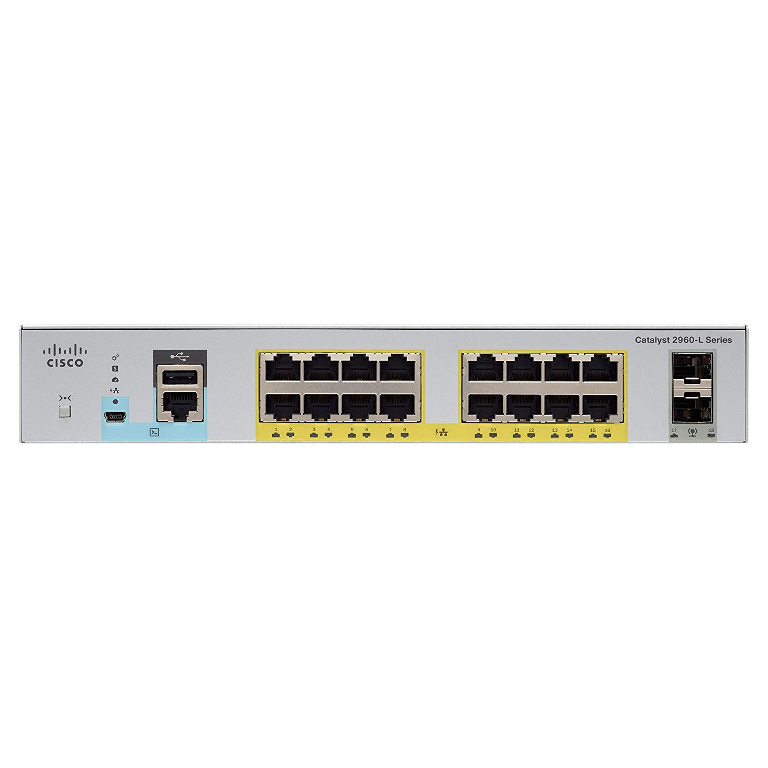 Switch Cisco WS-C2960L-16PS-LL 16 port GigE PoE 2x 1G SFP LAN Lite - Hàng Nhập Khẩu