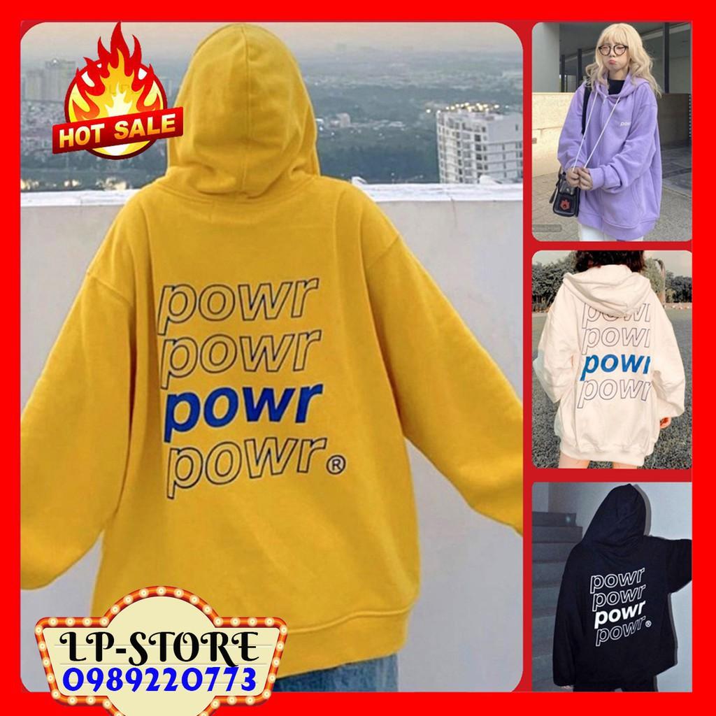 Áo Hoodie - Áo Khoác Nỉ Nam Nữ Unisex POWR 4 MÀU