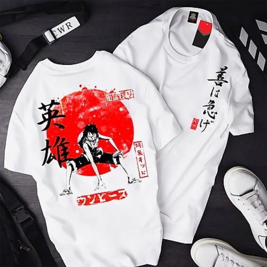 Áo One Piece Luffy Mũ Rơm ATT-01, Áo thun Anime Manga One Piece Monkey D. Luffy Unisex Nam Nữ