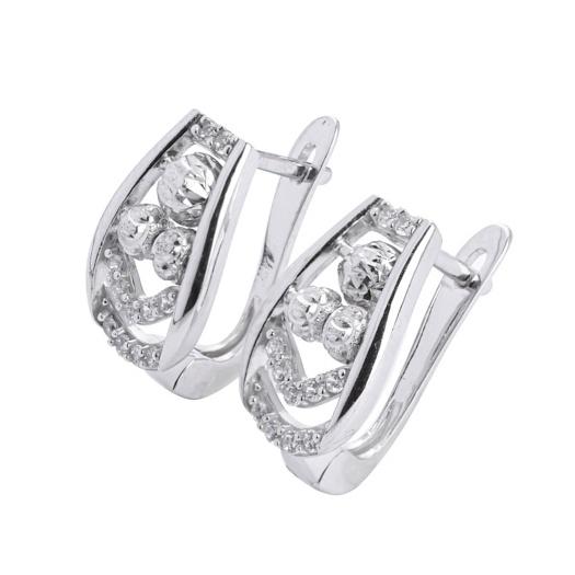 Bông Tai Nữ Bạc 925 Danny Jewelry Xi Bạch Kim Đính Đá CZ NI4GZ017