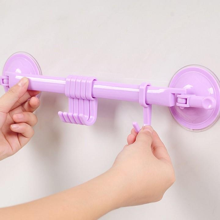 Combo 3 móc treo đồ hút chân không nhà bếp, nhà tắm đa năng nhựa PP